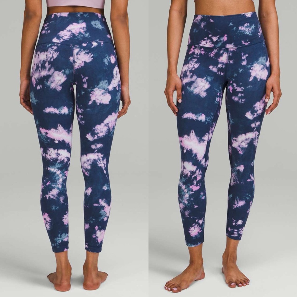 Lululemon Align High-Rise Pant Sz 6/25" In Circulate Tie Dye Mineral Blue Multi